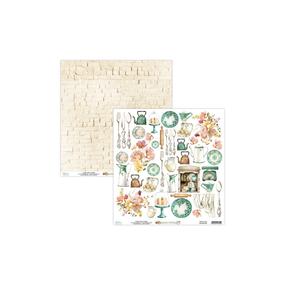 Set of scrapbooking papers 30,5 x 30,5 cm - Mintay - Nana's Kitchen