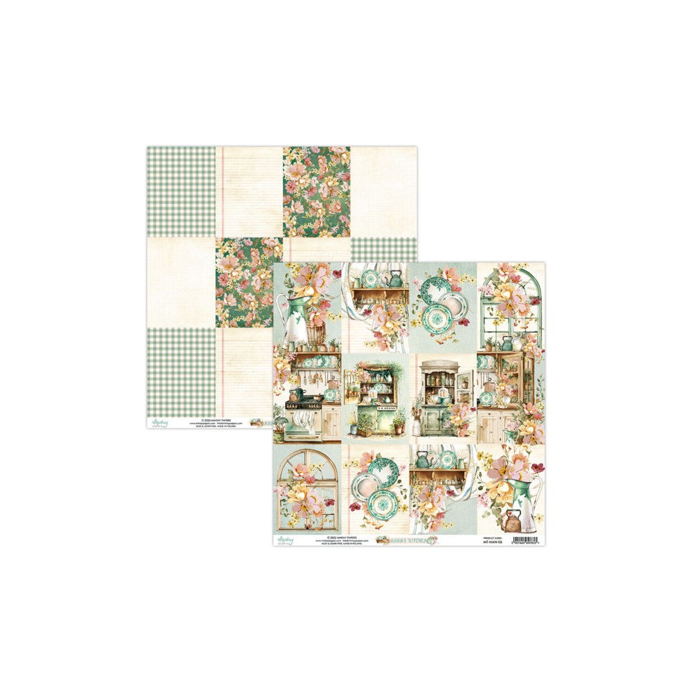 Set of scrapbooking papers 30,5 x 30,5 cm - Mintay - Nana's Kitchen