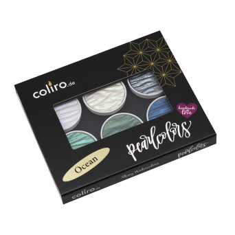 Zestaw akwareli, Ocean - Coliro Pearl Colors - 6 kolorów