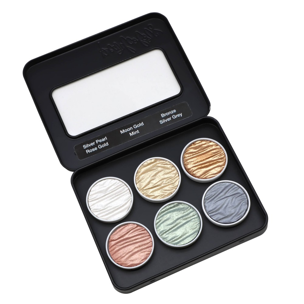 Set of watercolor paints, Silk - Coliro Pearl Colors - 30 mm, 6 pcs.