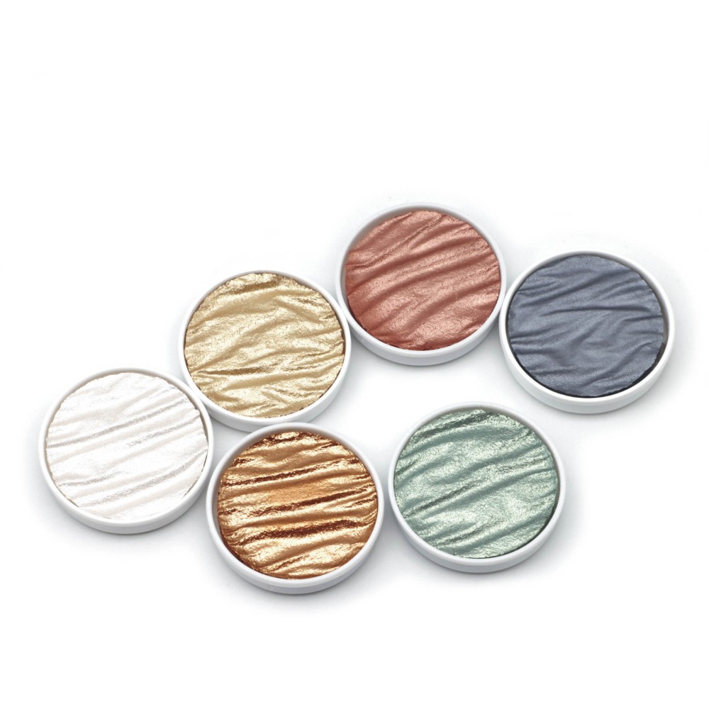 Set of watercolor paints, Silk - Coliro Pearl Colors - 30 mm, 6 pcs.