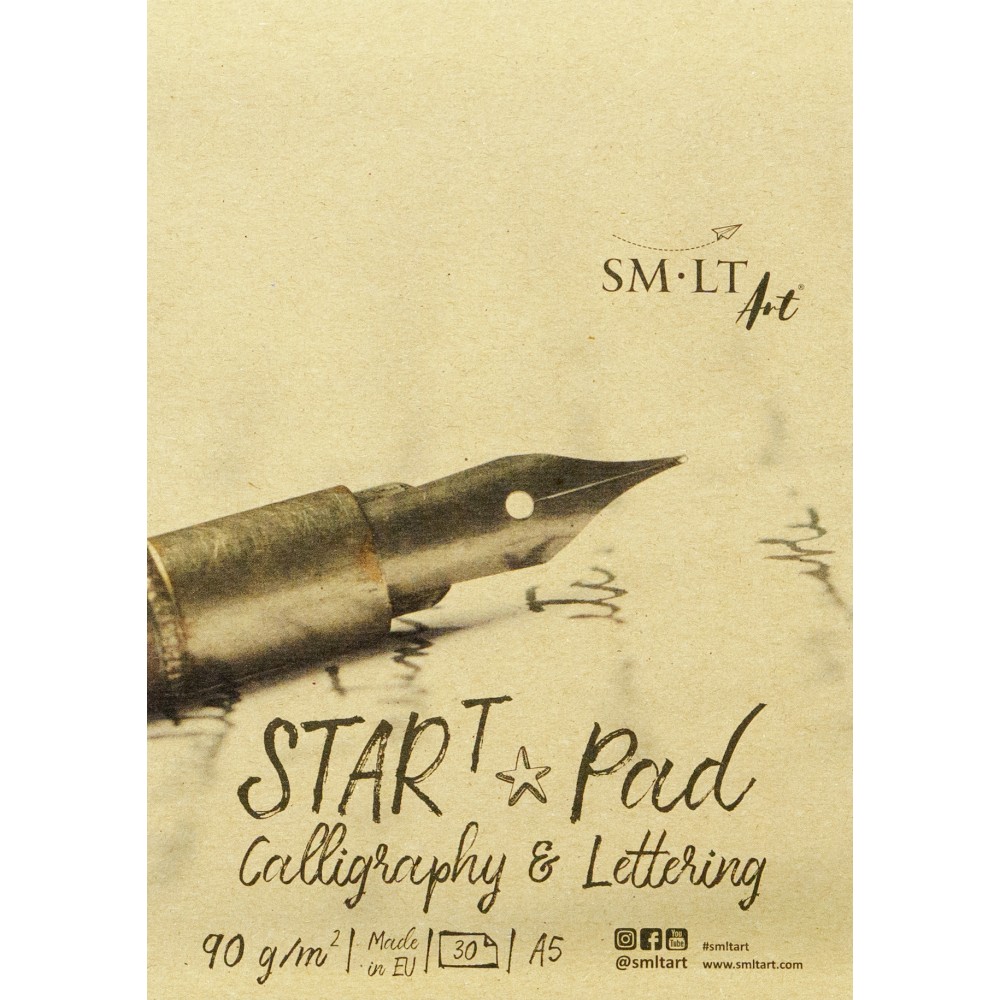 Blok do kaligrafii i letteringu Start Pad - SM-LT - w linie, A5, 90 g/m2, 30 ark.