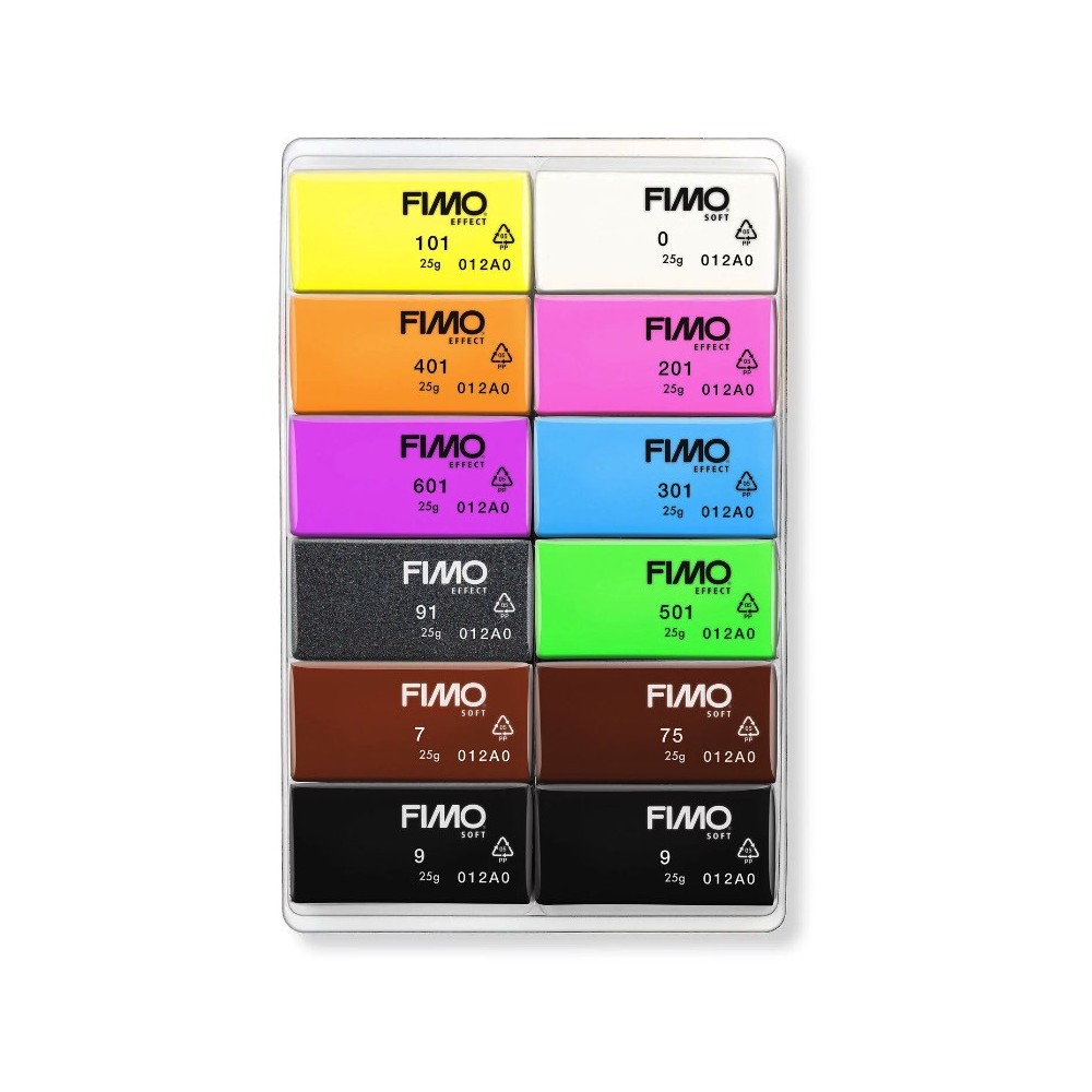 Set of Fimo Neon modelling clay - Staedtler - 12 colors x 25g