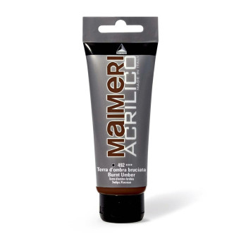 Farba akrylowa Acrilico - Maimeri - 492, Burnt Umber, 200 ml