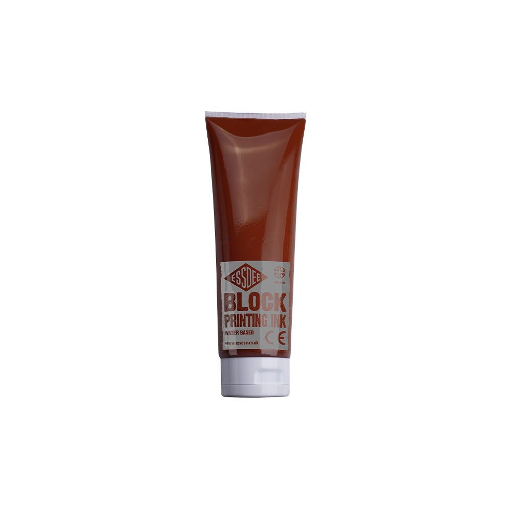 Block Printing Ink - Essdee - Burnt Sienna, 300 ml