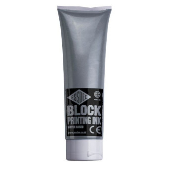Block Printing Ink - Essdee - Metallic Silver, 300 ml