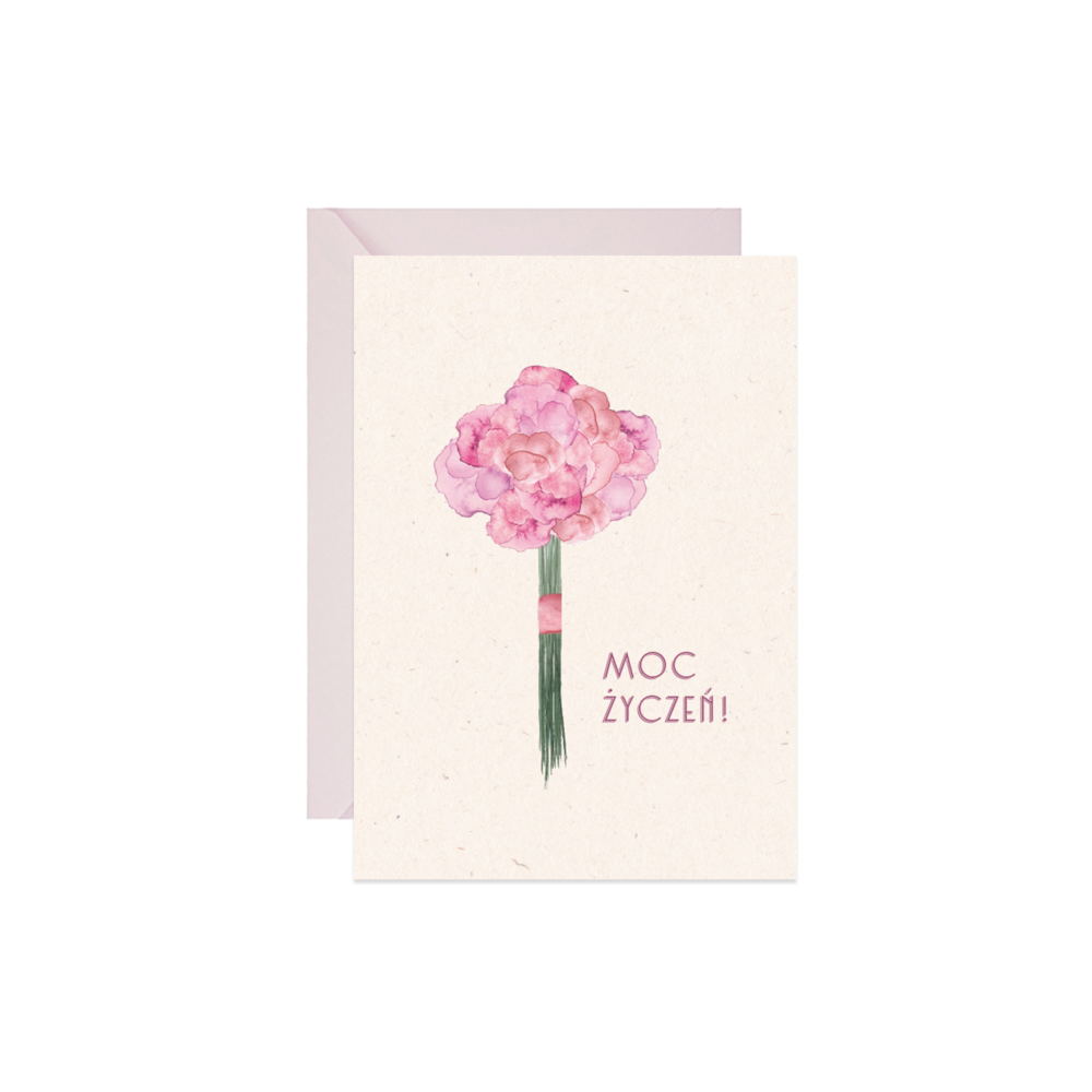Greeting card A6 - Paperwords - Moc Życzeń, Bukiet