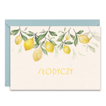 Kartka okolicznościowa A6 - Paperwords - Cytryny, Słodyczy