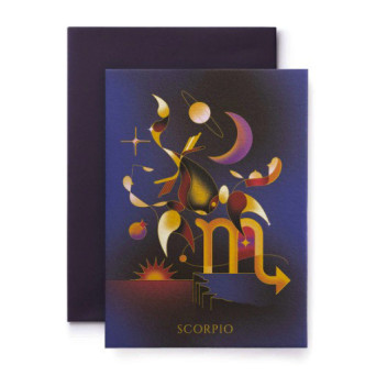 Greeting card Zodiac - Suska & Kabsch - Scorpio, 15,4 x 11 cm