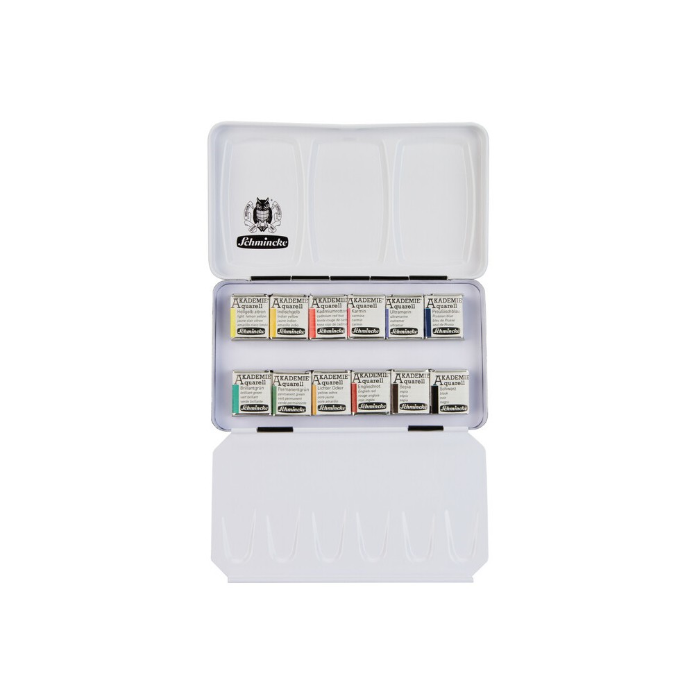Set of Akademie Aquarell watercolor paints - Schmincke - 12 pcs.