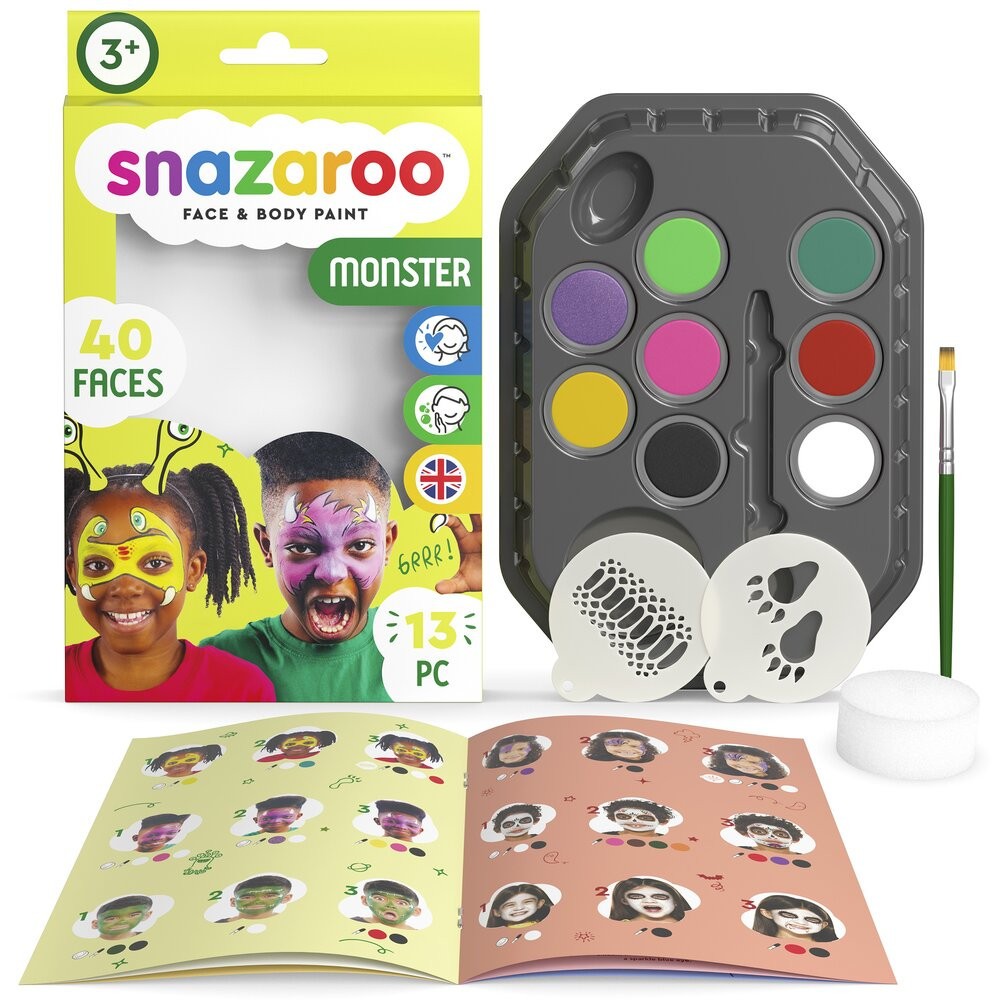 Face paint kit - Snazaroo - Monster, 13 pcs.