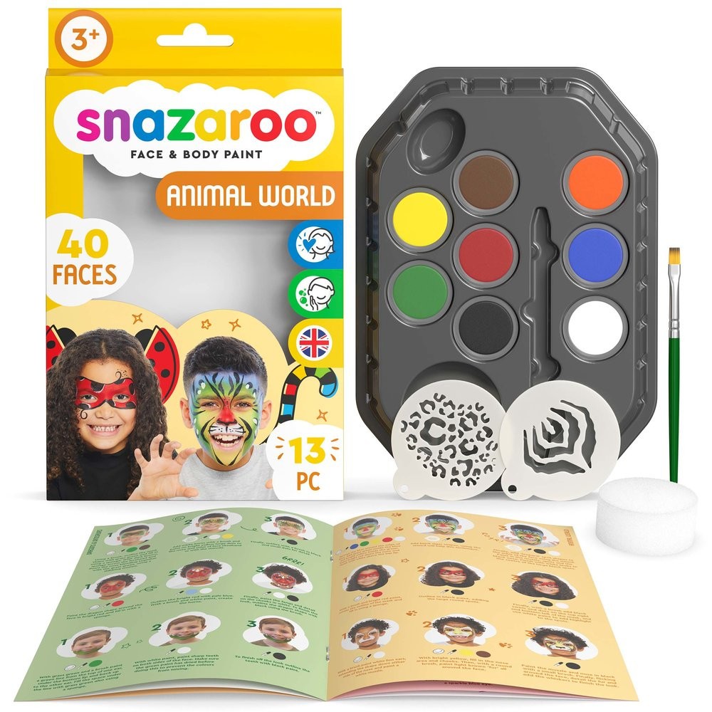 Zestaw do malowania twarzy - Snazaroo - Animal World
