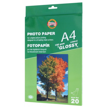 Photo paper A4 - Koh-I-Noor - glossy, 150g/m2, 20 sheets