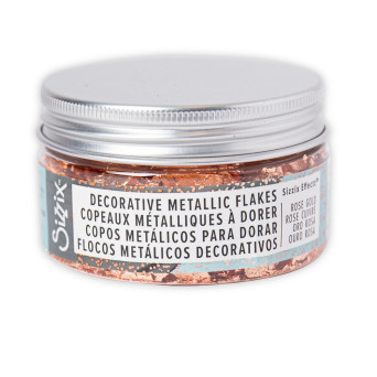 Decorative Metallic Flakes Effectz - Sizzix - Rose Gold, 0,8 g