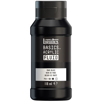 Farba akrylowa Basics Acrylic Fluid - Liquitex - 276, Mars Black, 118 ml
