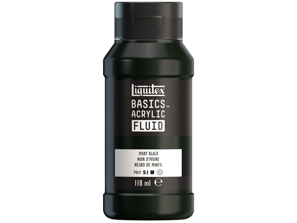 Farba akrylowa Basics Acrylic Fluid - Liquitex - 244, Ivory Black, 118 ml