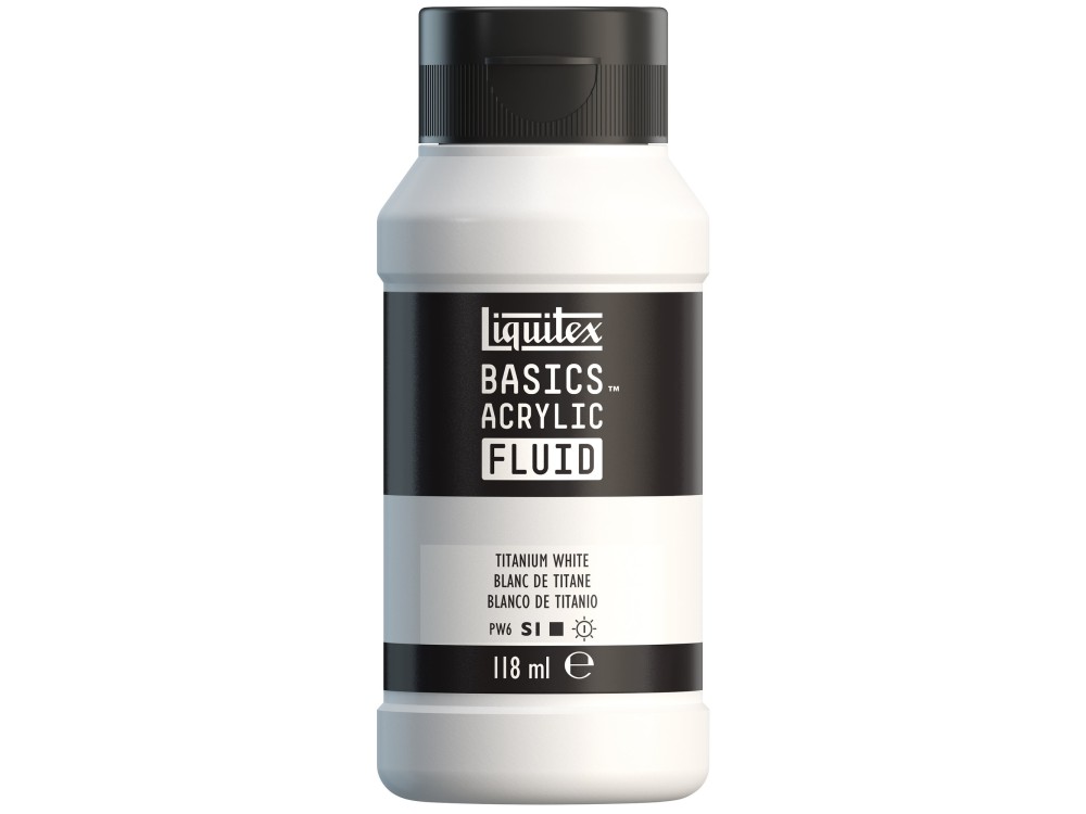 Basics Acrylic Fluid paint - Liquitex - 432, Titanium White, 118 ml