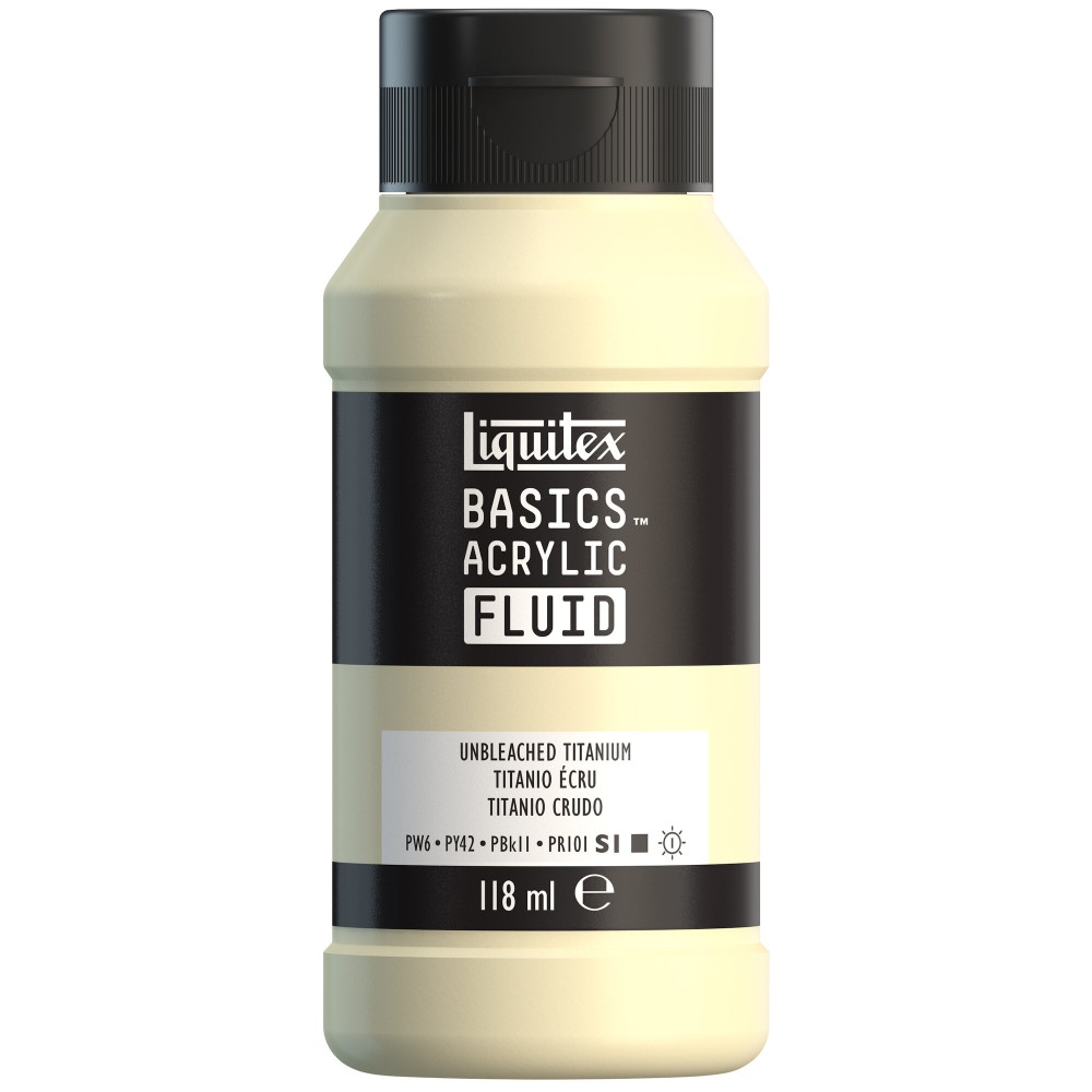 Farba akrylowa Basics Acrylic Fluid - Liquitex - 434, Unbleached Titanium, 118 ml