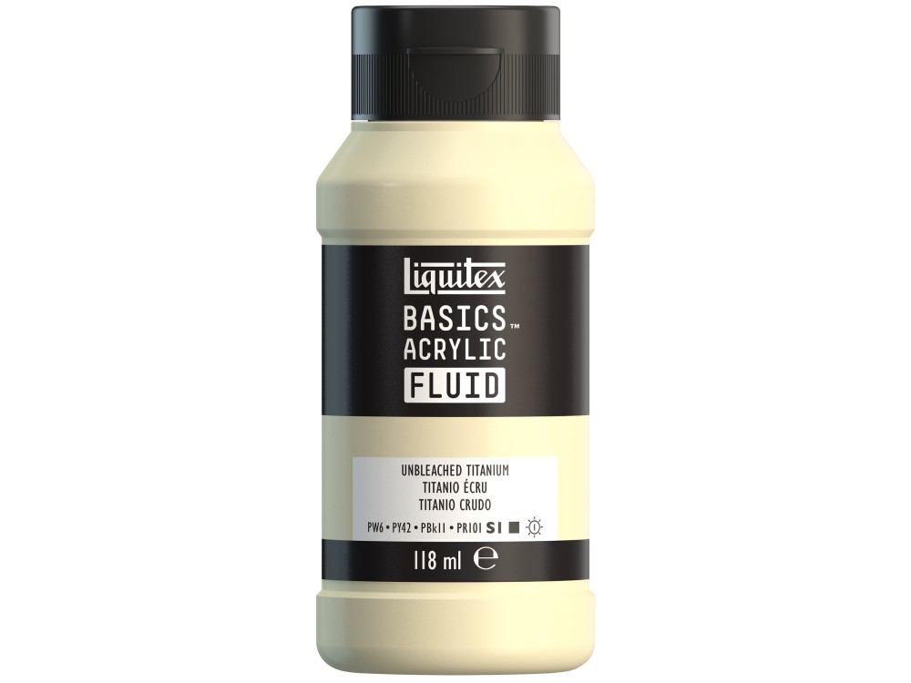 Basics Acrylic Fluid paint - Liquitex - 434, Unbleached Titanium, 118 ml