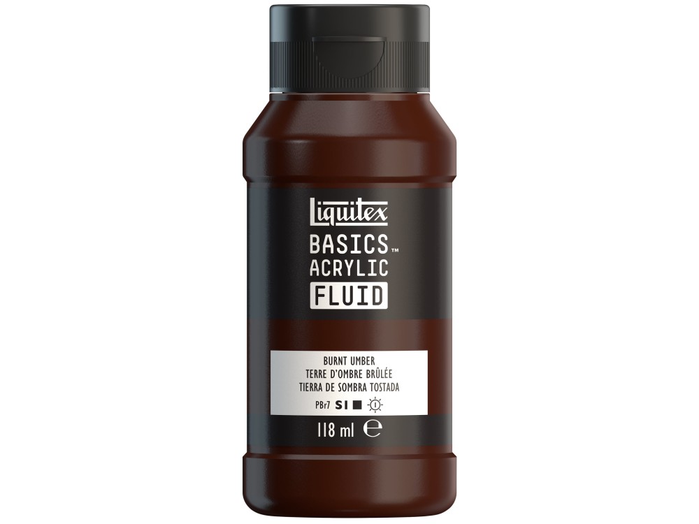 Farba akrylowa Basics Acrylic Fluid - Liquitex - 128, Burnt Umber, 118 ml
