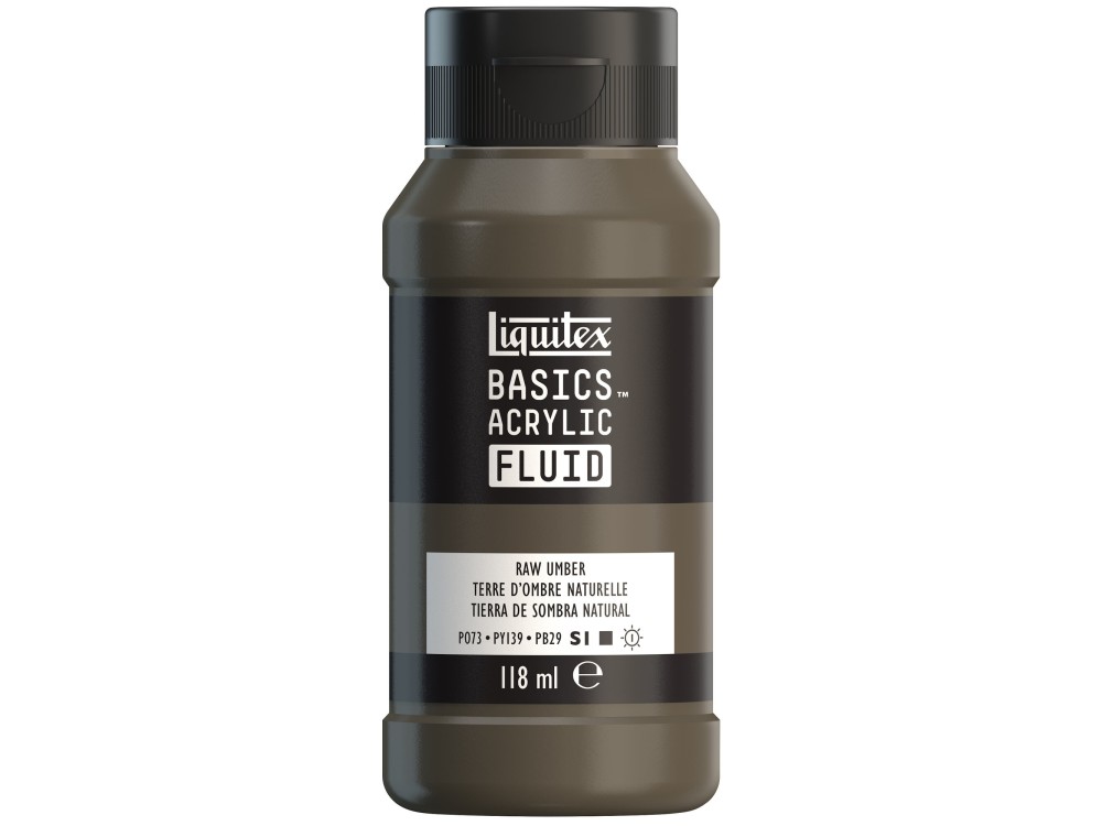 Basics Acrylic Fluid paint - Liquitex - 331, Raw Umber, 118 ml