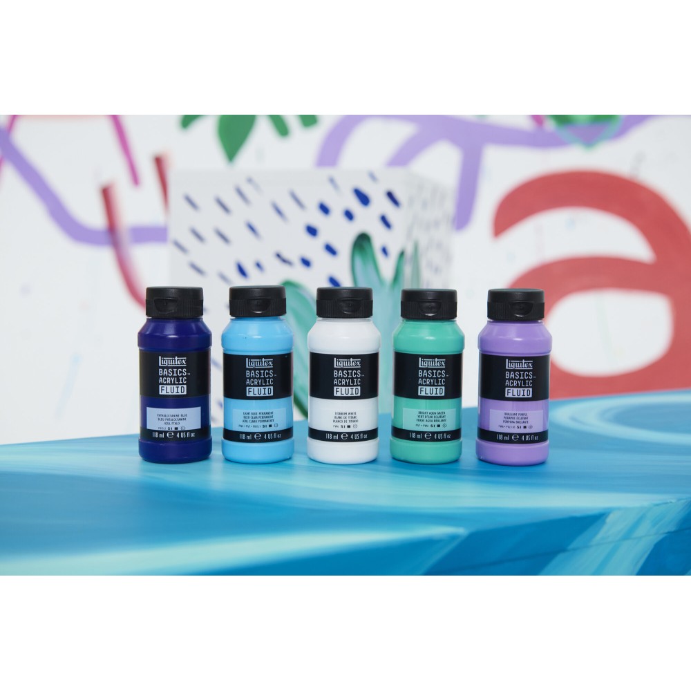 Basics Acrylic Fluid paint - Liquitex - 127, Burnt Sienna, 118 ml