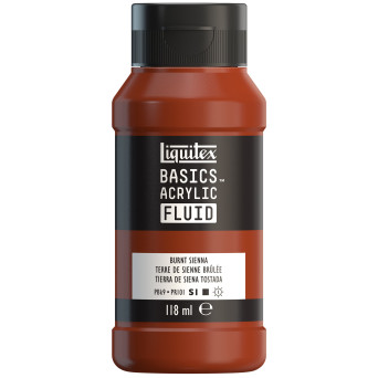 Farba akrylowa Basics Acrylic Fluid - Liquitex - 127, Burnt Sienna, 118 ml
