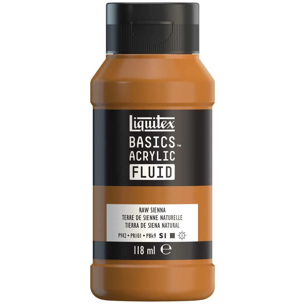 Farba akrylowa Basics Acrylic Fluid - Liquitex - 330, Raw Sienna, 118 ml