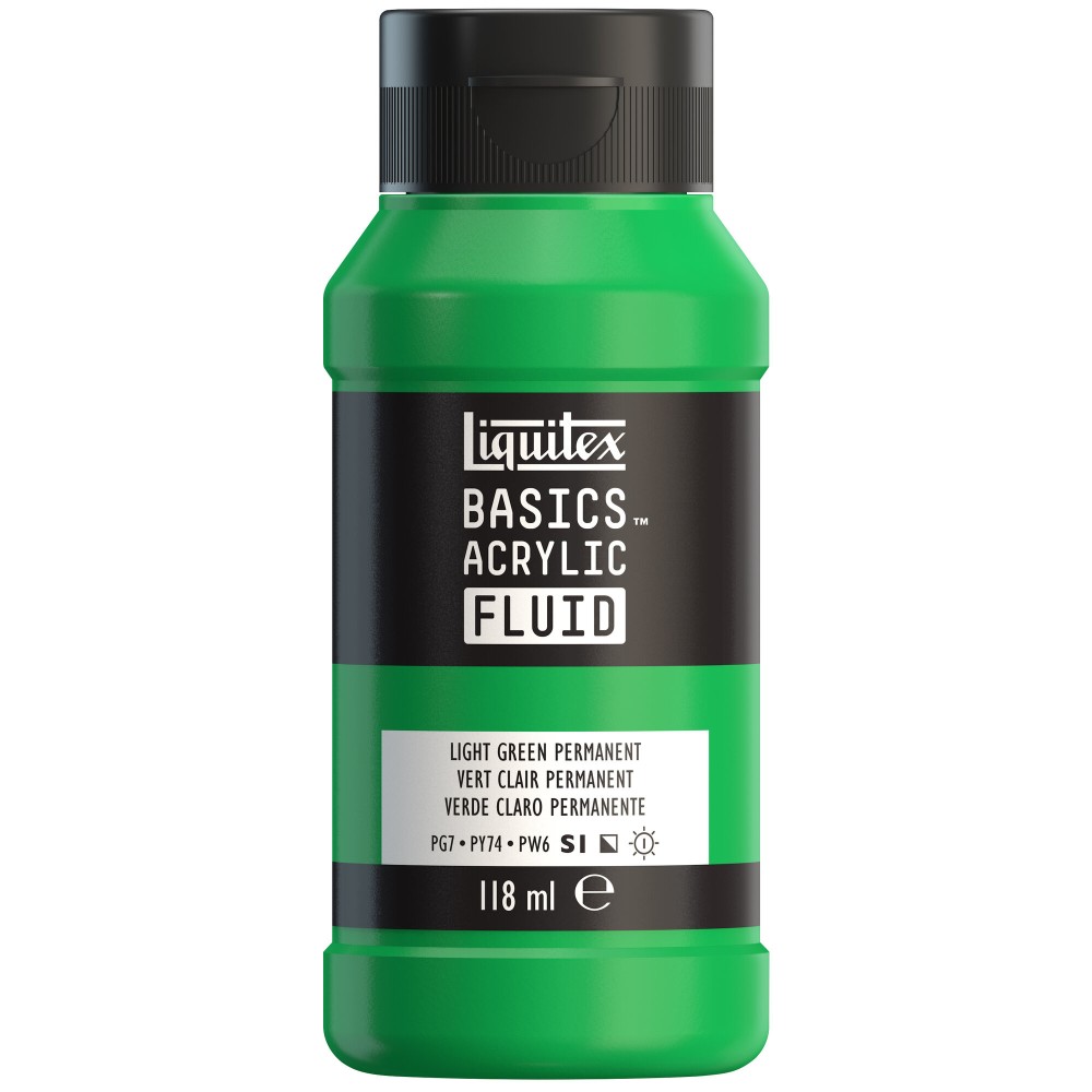 Basics Acrylic Fluid paint - Liquitex - 312, Light Green Permanent, 118 ml