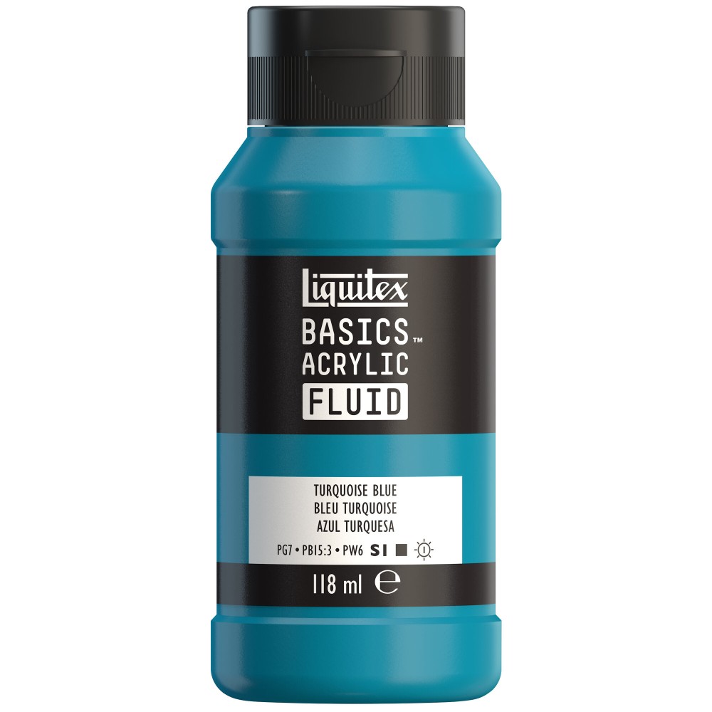 Farba akrylowa Basics Acrylic Fluid - Liquitex - 046, Turquoise Blue, 118 ml