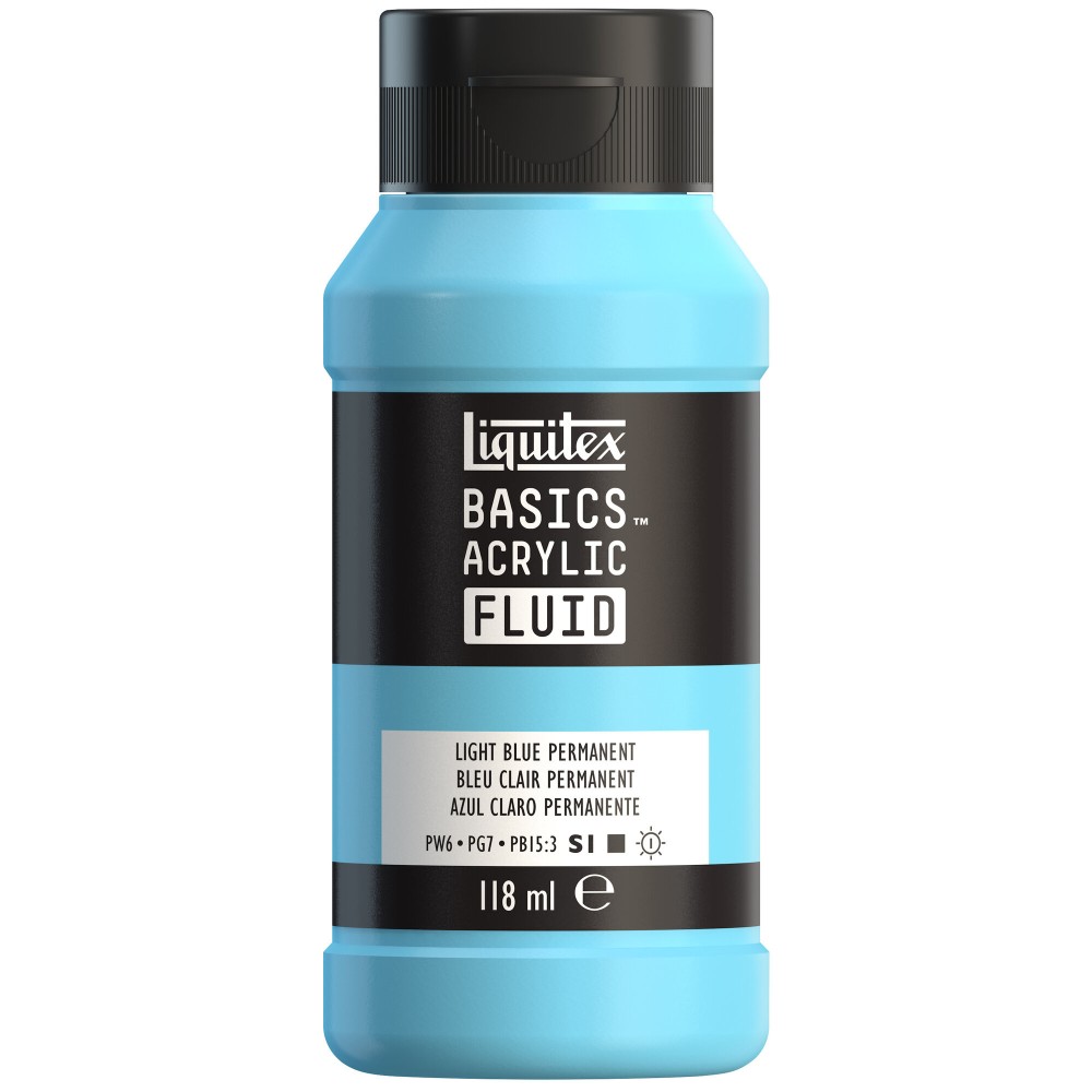 Basics Acrylic Fluid paint - Liquitex - 770, Light Blue Permanent, 118 ml