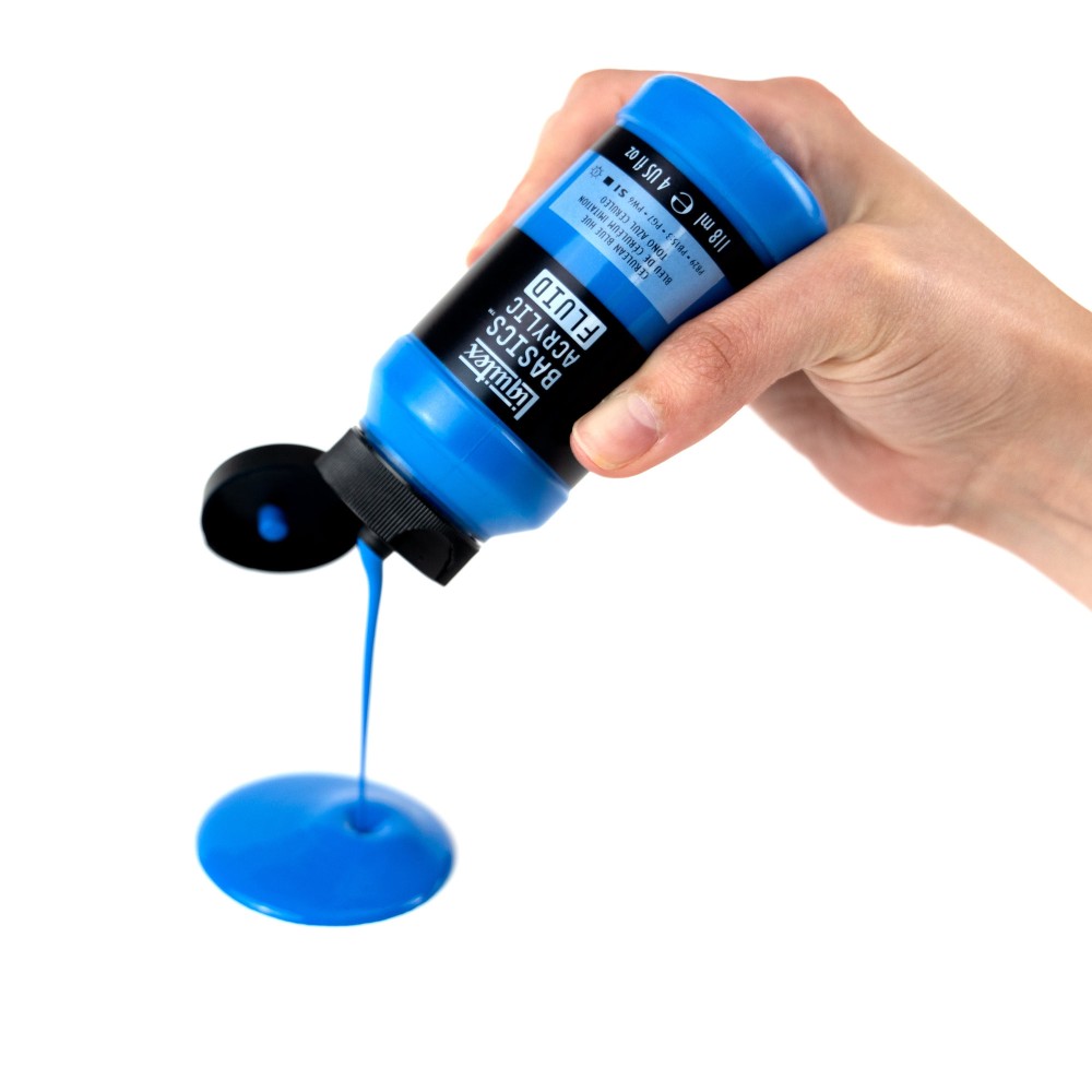 Basics Acrylic Fluid paint - Liquitex - 470, Cerulean Blue Hue, 118 ml