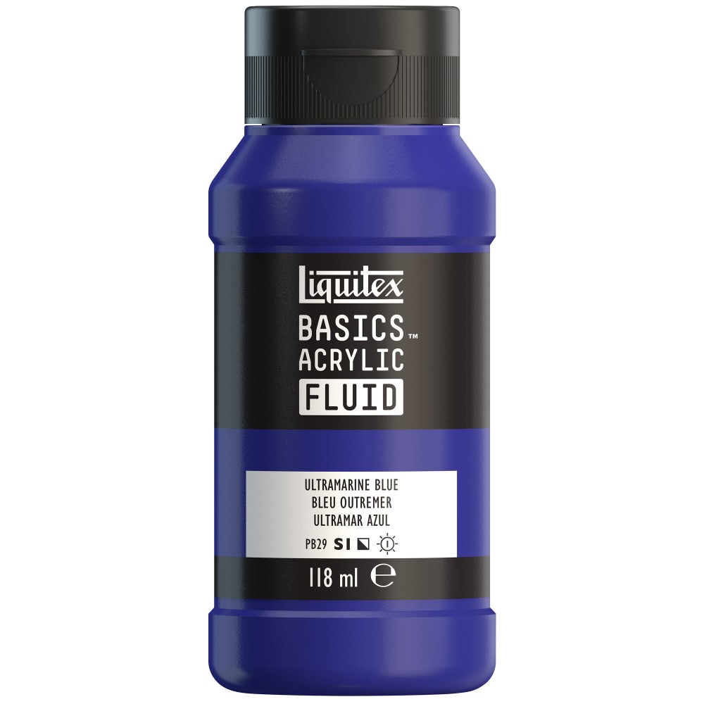 Basics Acrylic Fluid paint - Liquitex - 380, Ultramarine Blue, 118 ml