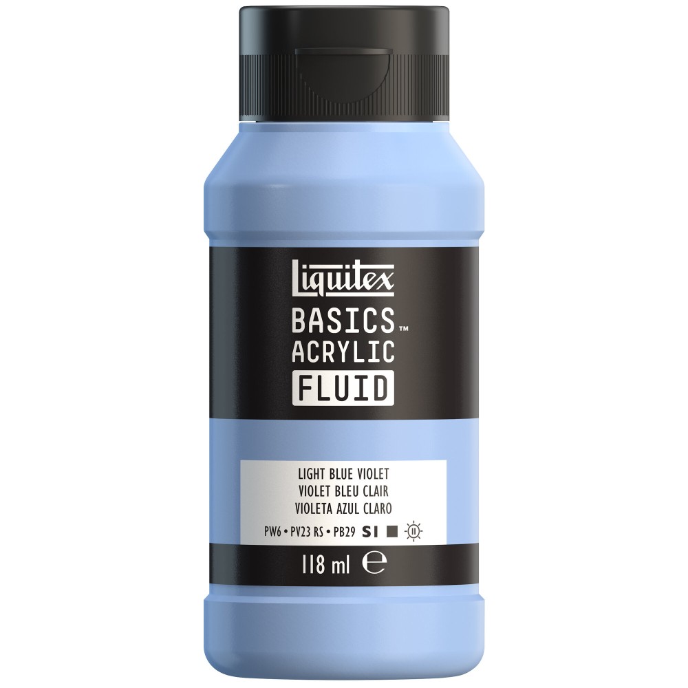 Basics Acrylic Fluid paint - Liquitex - 680, Light Blue Violet, 118 ml