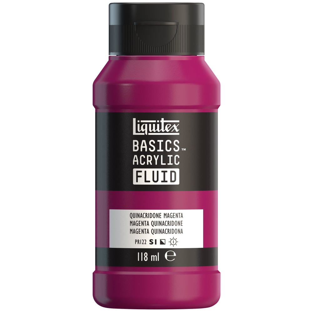 Farba akrylowa Basics Acrylic Fluid - Liquitex - 114, Quinacridone Magenta, 118 ml