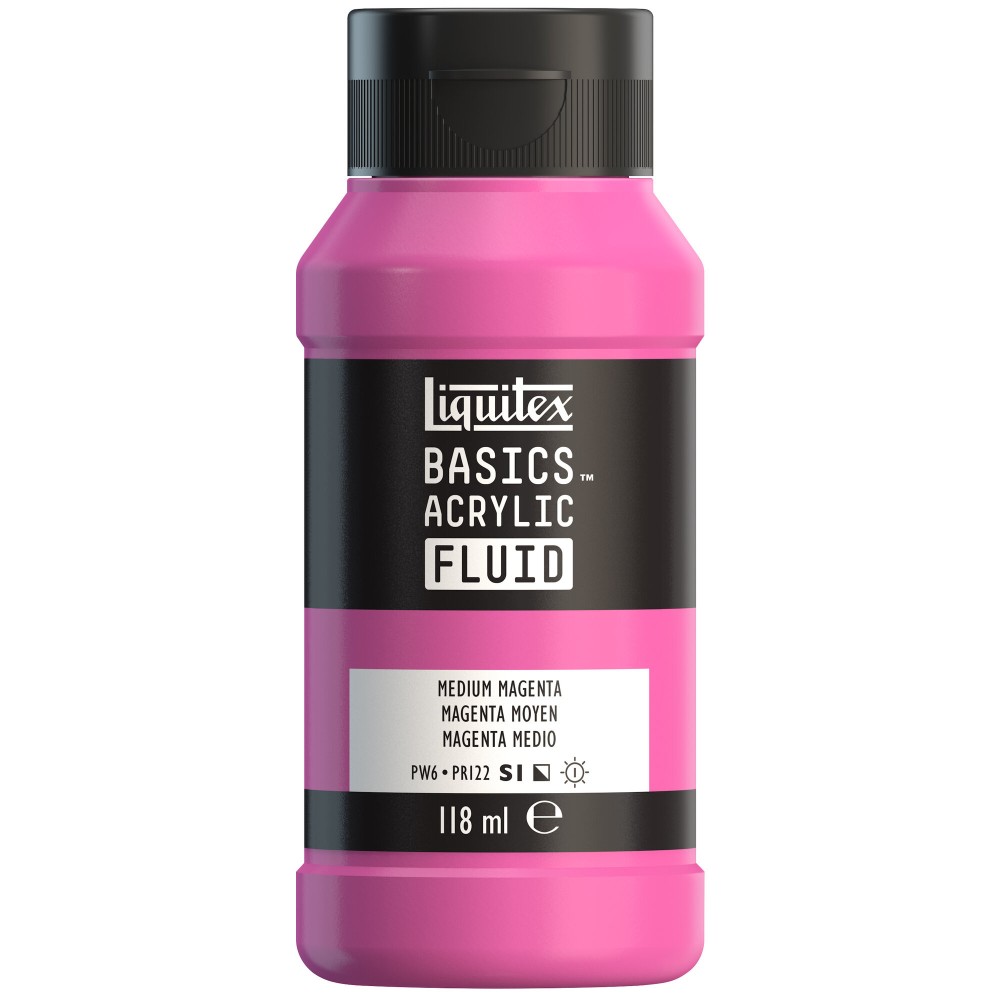 Basics Acrylic Fluid paint - Liquitex - 500, Medium Magenta, 118 ml