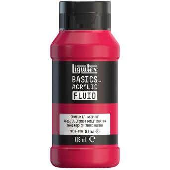 Farba akrylowa Basics Acrylic Fluid - Liquitex - 311, Cadmium Red Deep Hue, 118 ml