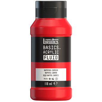 Basics Acrylic Fluid paint - Liquitex - 292, Naphthol Crimson, 118 ml