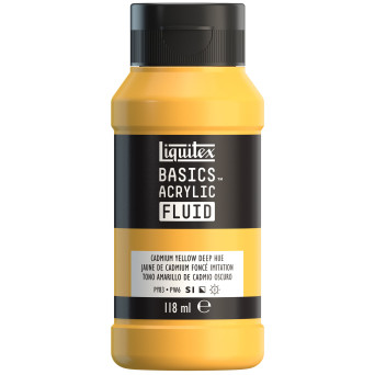 Farba akrylowa Basics Acrylic Fluid - Liquitex - 163, Cadmium Yellow Deep Hue, 118 ml