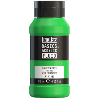 Farba akrylowa Basics Acrylic Fluid - Liquitex - 985, Fluorescent Green, 118 ml