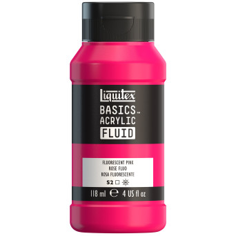 Basics Acrylic Fluid paint - Liquitex - 987, Fluorescent Pink, 118 ml
