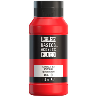 Farba akrylowa Basics Acrylic Fluid - Liquitex - 983, Fluorescent Red, 118 ml