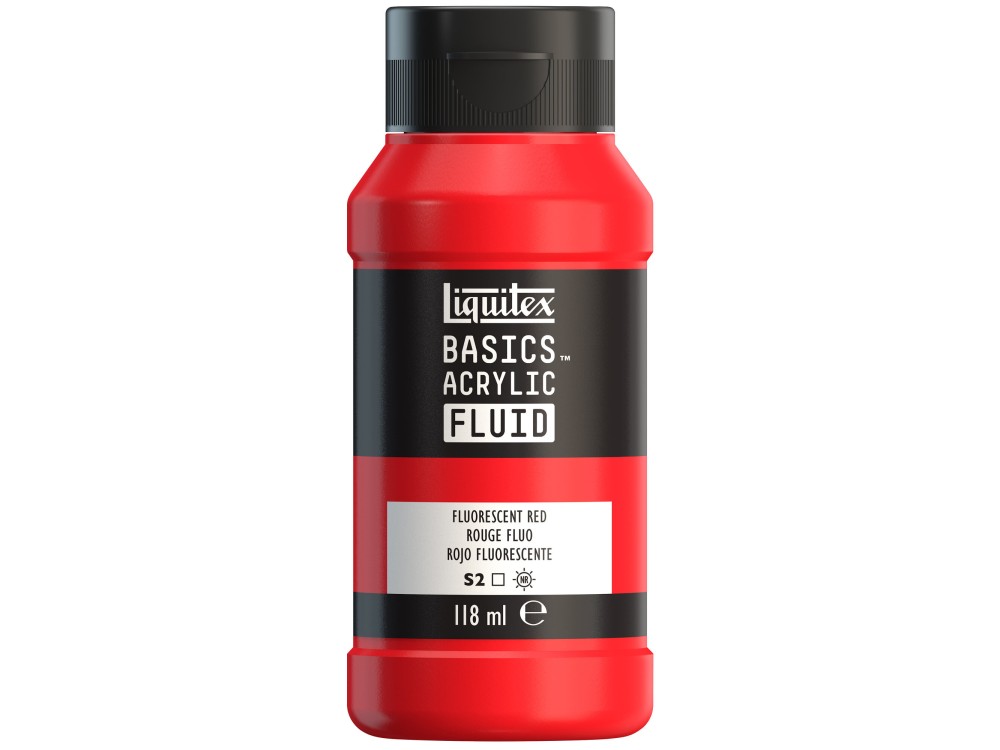 Farba akrylowa Basics Acrylic Fluid - Liquitex - 983, Fluorescent Red, 118 ml