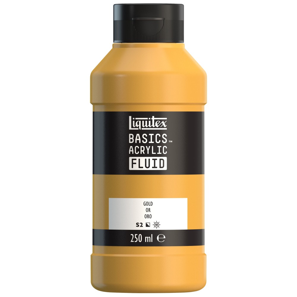 Basics Acrylic Fluid paint - Liquitex - 051, Gold, 250 ml