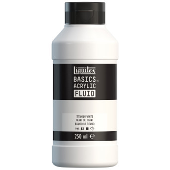 Farba akrylowa Basics Acrylic Fluid - Liquitex - 432, Titanium White, 250 ml