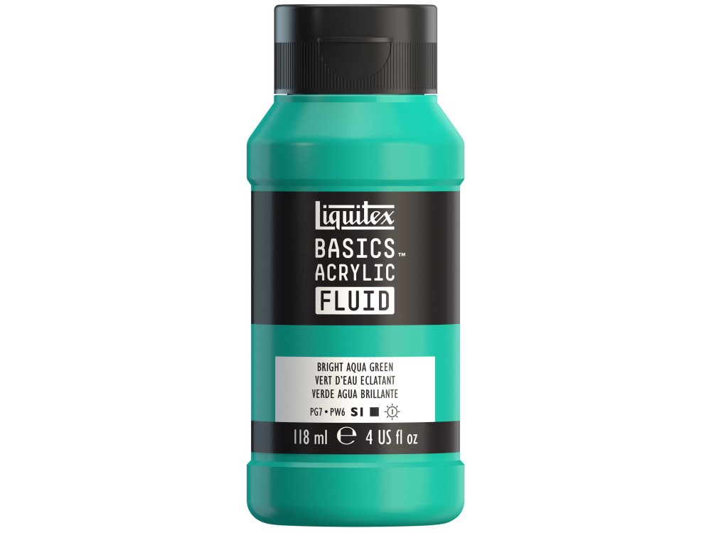 Basics Acrylic Fluid paint - Liquitex - 660, Bright Aqua Green, 118 ml