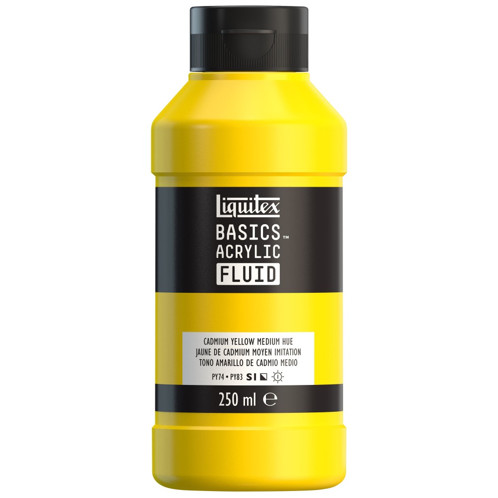 Farba akrylowa Basics Acrylic Fluid - Liquitex - 830, Cadmium Yellow Medium Hue, 250 ml