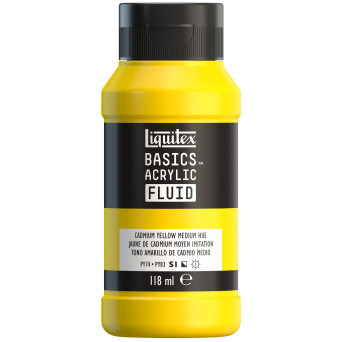 Farba akrylowa Basics Acrylic Fluid - Liquitex - 830, Cadmium Yellow Medium Hue, 118 ml