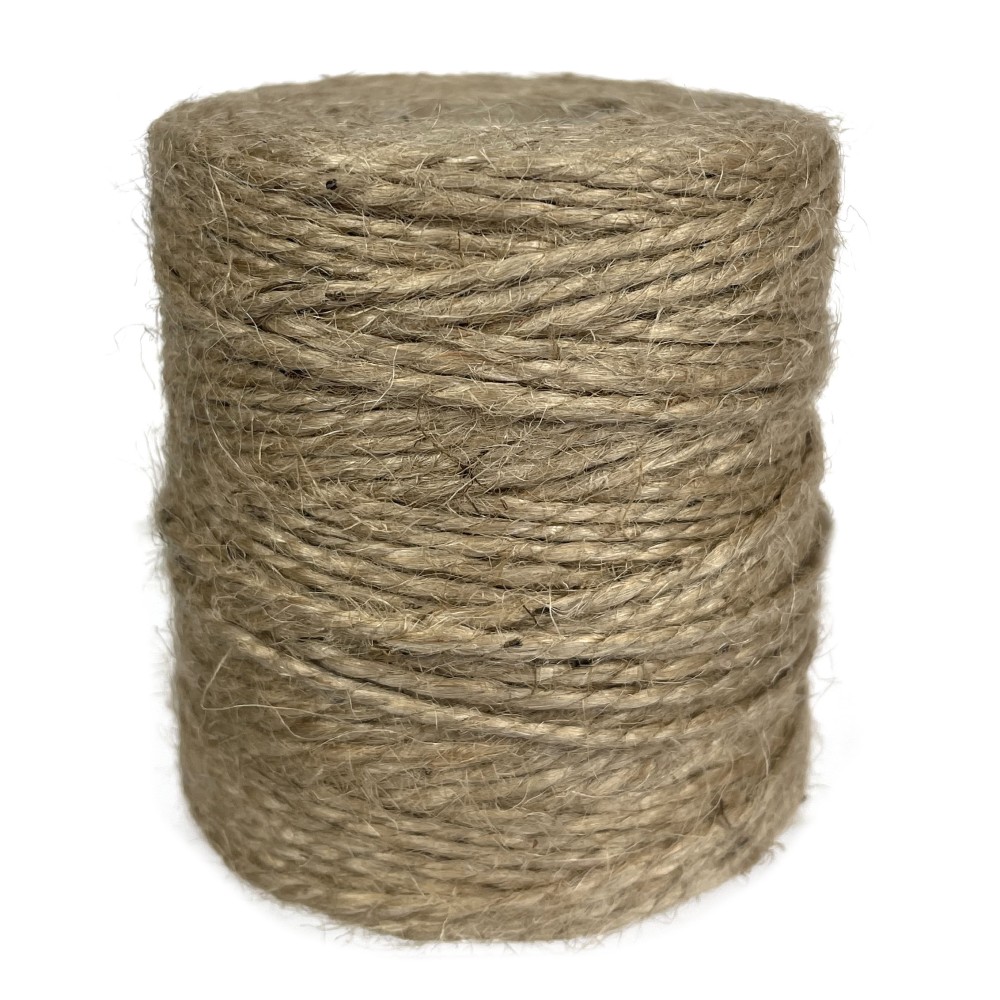 Sznurek jutowy do makramy - naturalny, 2 mm, 0,25 kg, 120 m