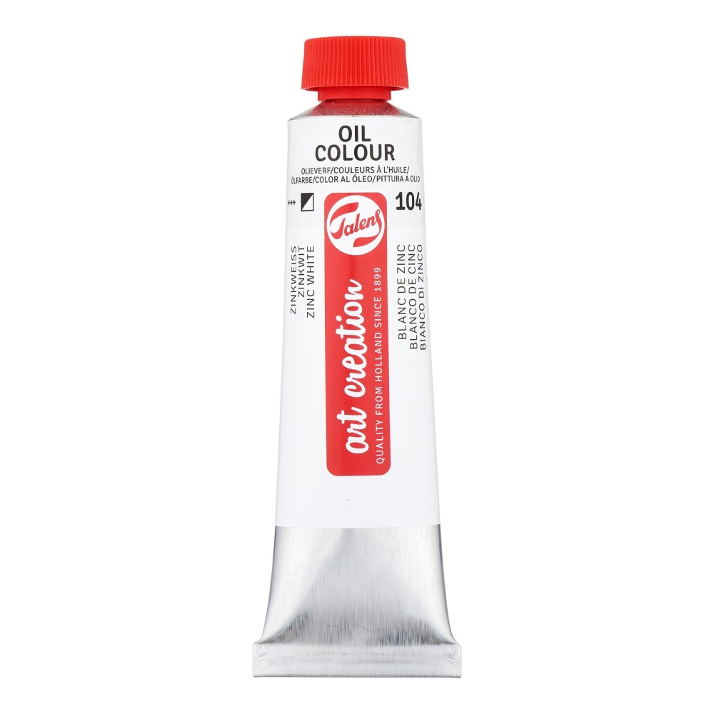 Oil colour paint - Talens Art Creation - 104, Zinc White, 40 ml
